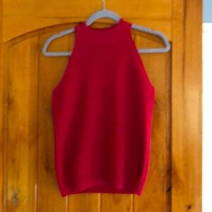 The Loft red sweater halter tank medium